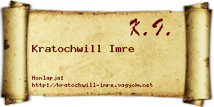 Kratochwill Imre névjegykártya